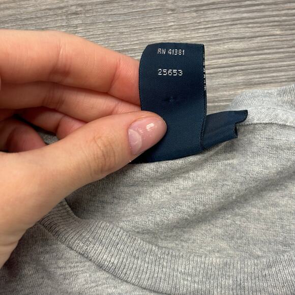 Vintage 90s Polo Ralph Lauren Heather Gray Mens XL Pony Logo Blank T-Shirt - Picture 6 of 7